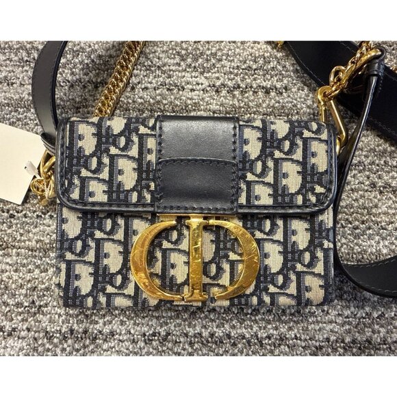 Christian Dior Womens Canvas Oblique Saddle Bag With Gold Hardware & Adjustable - Picture 1 of 16